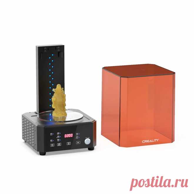 Creality 3d® uw-01 washing and curing machine 2 in 1 uv curing rotary box bucket for lcd/dlp/sla resin 3d printer models 170x 120x160mm washing size Sale - Banggood.com