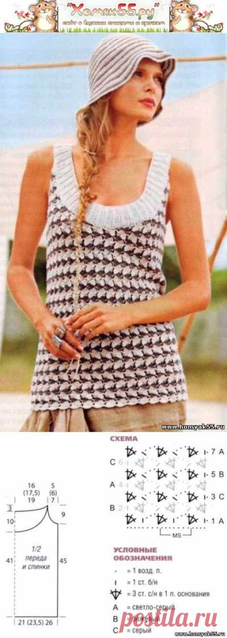 Летний топ и шляпка | «Хомяк55.ру» сайт о вязании