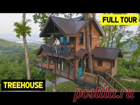 2-STORY TREEHOUSE AIRBNB FULL TOUR! Luxury Treehouse w/ Amazing Views!