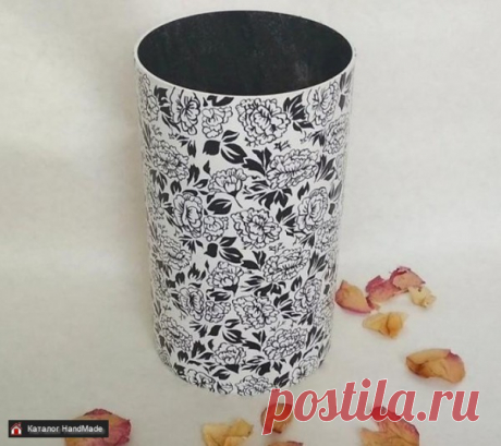 Ваза большая ручной работы черно-белая купить в Беларуси HandMade, цены в интернет магазинах