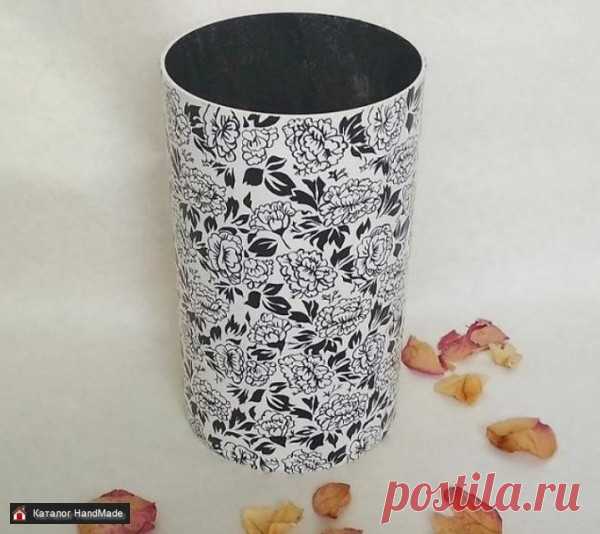 Ваза большая ручной работы черно-белая купить в Беларуси HandMade, цены в интернет магазинах