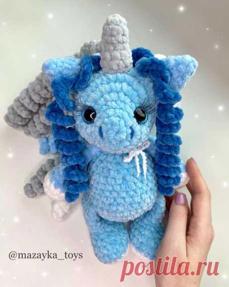 PDF Плюшевый Единорог крючком. FREE crochet pattern; Аmigurumi animal patterns. Амигуруми схемы и описания на русском. Вязаные игрушки и поделки своими руками #amimore - большой плюшевый единорог, единорожка из плюшевой пряжи.
