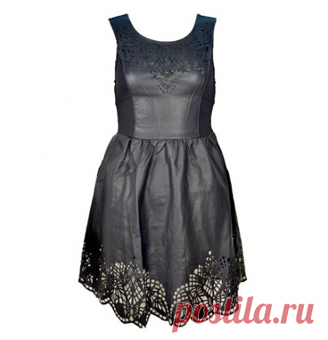 dress college Picture - More Detailed Picture about Europe hollow out flower embossed PU with stretch cotton dress black leather dresses Picture in from Ms Zoe's Dress Store. Aliexpress.com | Alibaba Group