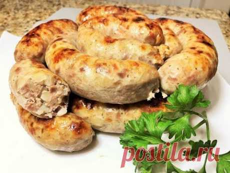 КАРТОФЕЛЬНЫЕ КОЛБАСКИ С МЯСОМ  в духовке. Праздничное Горячее блюдо. ВСЕ АХНУТ! Домашняя колбаса.