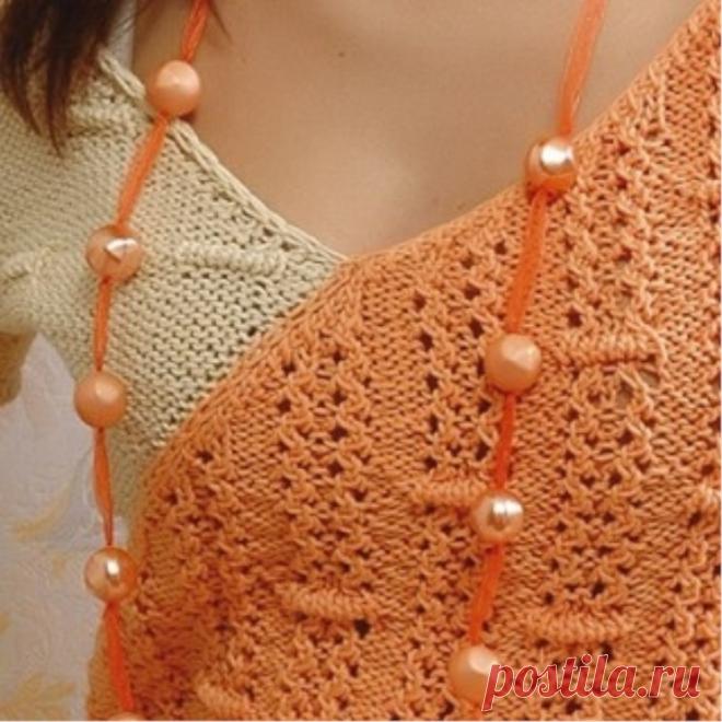 Two tone pullover knitting needles