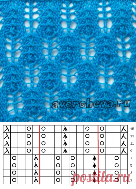 Узор 690 | каталог вязаных спицами узоров