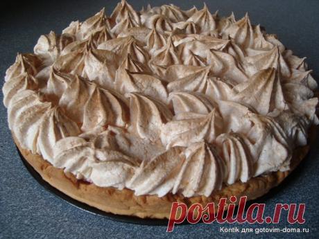 Пирог с вишней под воздушным безе • Пироги, пирожки, булочки, пончики