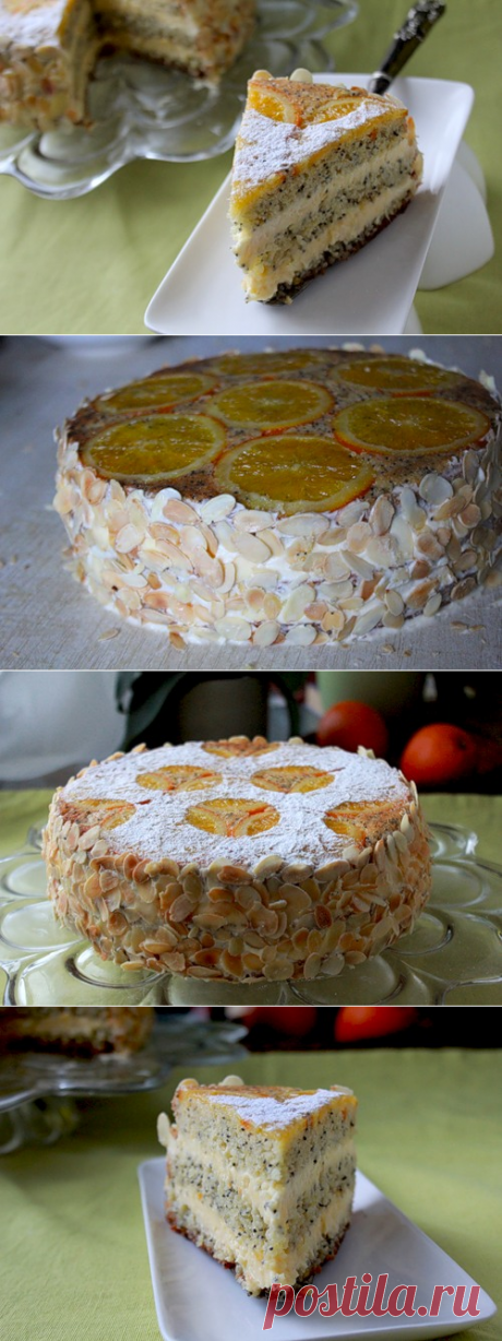 Апельсиновый торт с маком.