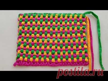 How To Make Doormat , Doormat Making At Home , Braided Rug Tutorial , Craft With Priya ❤️