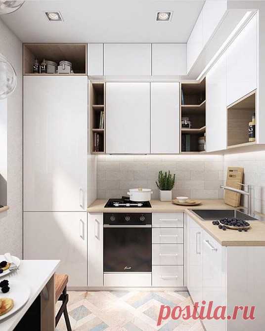 Дизайн маленькой кухни в хрущевке с холодильником - куда поставить, как расположить