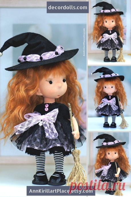 Removable Cloth Doll Witch Halloween Doll Fabric Rag Doll | Etsy
