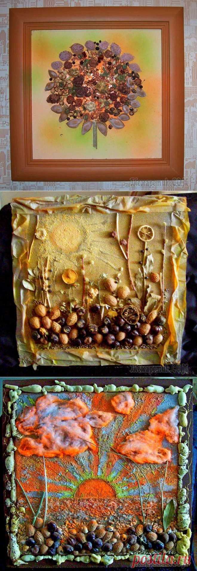 Работы из косточек.