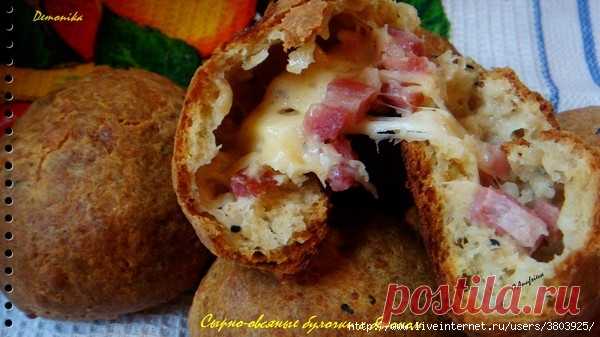 Овсяно-сырные булочки (без дрожжей) - невероятно вкусные, с хрустящей ароматной корочкой, и нежнейшим сырным-пресырным мякишем