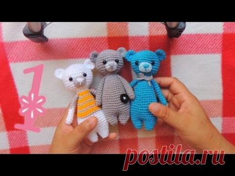 TUTORIAL OSITO AMIGURUMI FÁCIL DE HACER - PARTE 1 - YouTube