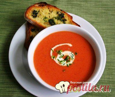 ТОМАТНЫЙ СУП С СЫРНЫМ ХЛЕБОМ