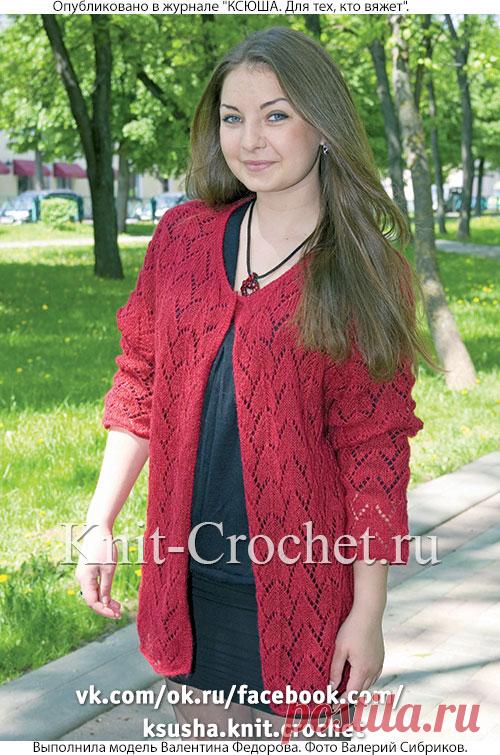 Кардиган на спицах. - Кардиганы, вязанные спицами - Вязание спицами - Каталог статей - Вязание спицами и крючком
