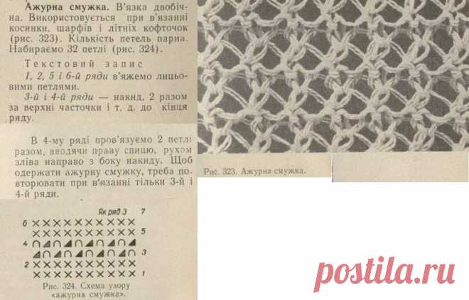 Узоры сеточек спицами