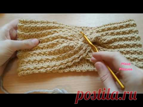 Повязка вязаная крючком 🧶. Вяжем вместе со мной #повязканаголову  #повязкакрючком #крючок #handmade