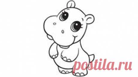 Learning Friends Hippo coloring printable