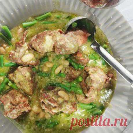 Ягненок с бобами и зеленой фасолью рецепт – средиземноморская кухня: основные блюда