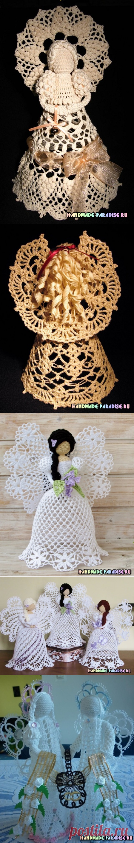 Рождественские ангелы и колокольчики крючком. » Женский Мир