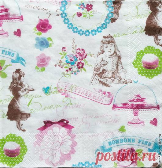 Купить салфетка для декупажа винтажный шебби чаепитие салфетки декупажные - салфетка декупаж, чай кофе