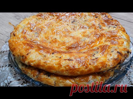 Обалденная Лепешка в духовке/Катлама с мясом/ Мазасига узингиз бахо беринг 😋 ГУШТЛИ КАТЛАМА !