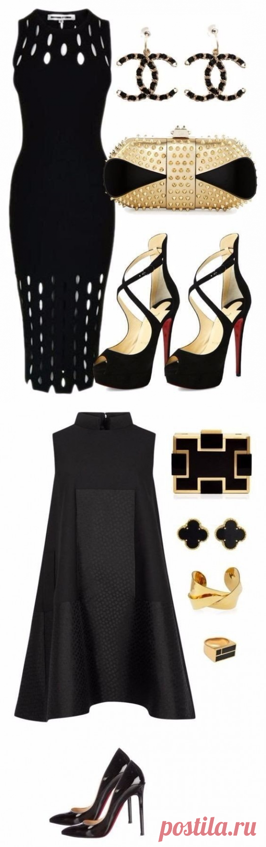 Look! Вечерние образы с черным платьем! — Модно / Nemodno