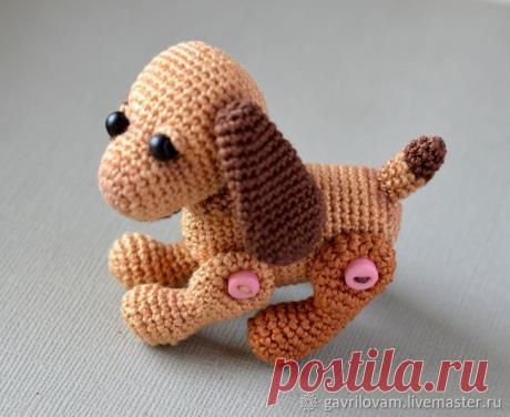 Вяжем крючком собачку Бусинку – Ярмарка Мастеров