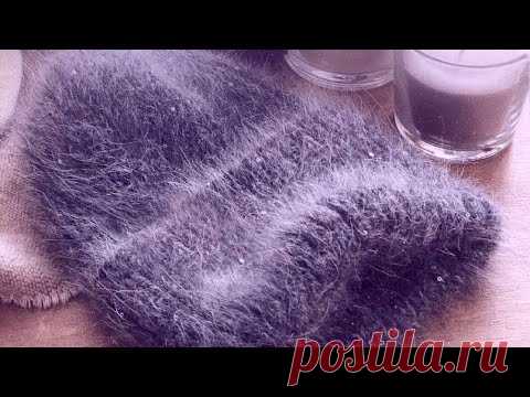 Шикарная шапка из ангоры с пайетками