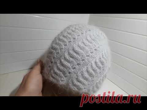Как связать двойную ажурную шапочку - Тёплая женская шапочка 