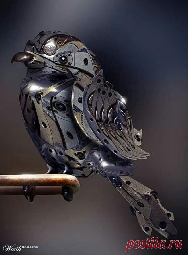 Стимпанк. Птица.