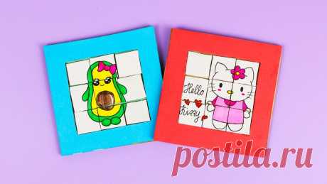 🍒Игра🍒 ГОЛОВОЛОМКА ПЯТНАШКИ своими руками / Пазлы из бумаги / Paper puzzles / Как сделать АНТИСТРЕСС Играем с друзьями или близкими! DIY ИГРА головоломка своими руками! Хотите покажу, как сделать АНТИСТРЕСС из бумаги? Игрушка ПЯТНАШКИ своими руками. Легкая и...