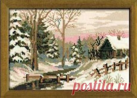 Фабрика Пряжи :: RIOLIS Сотвори сама (Пейзажи) :: №919 &quot;Зимняя сказка&quot;