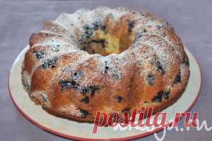 Черничный кекс с маскарпоне