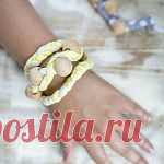Как сделать браслет своими руками из трикотажа и бусин | Отлично! Школа моды, декора и актуального рукоделия