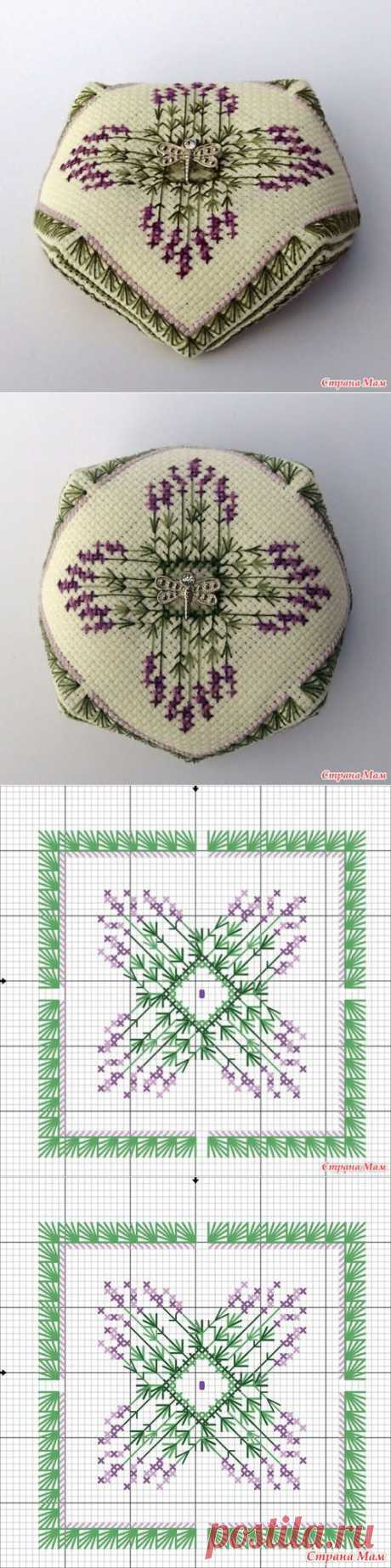 Бискорню &quot;Lavender Bouquet Biscornu&quot; - Бискорню и другие &quot;кривульки&quot; - Страна Мам