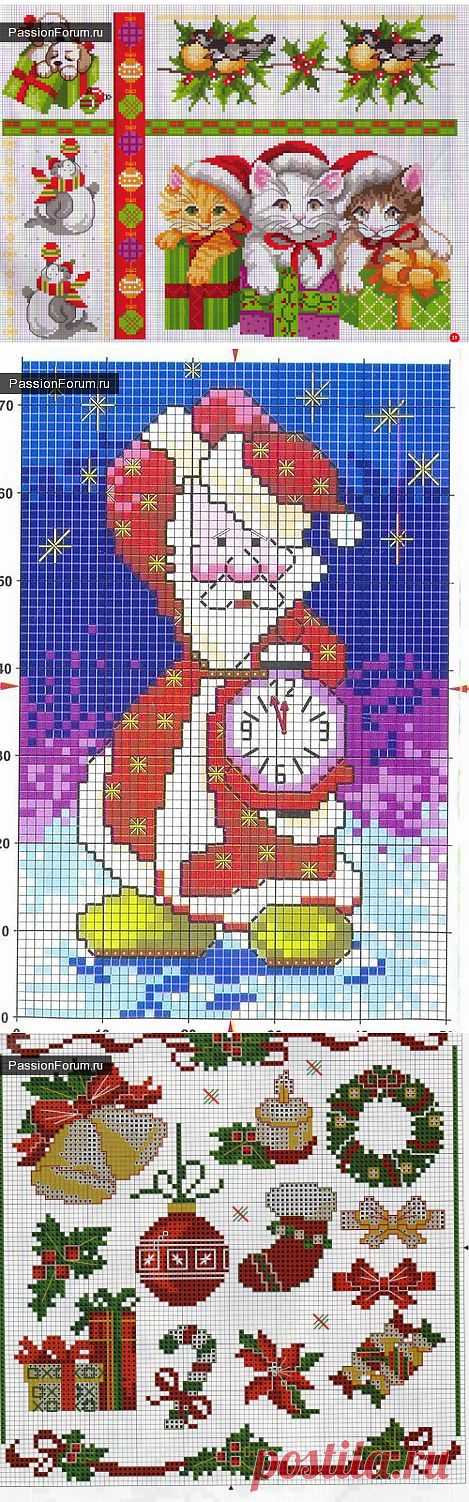 НОВЫЙ ГОД. ЧАСТЬ 7 / Схемы вышивки крестиком / PassionForum - мастер-классы по рукоделию