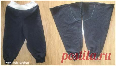 Теплые штаны для мальчика из папиной толстовки ~ Для вдохновения