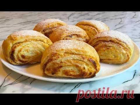 Слойки - Улитки с Творогом(Ооочень Вкусно) / Puffs With Cheese / Быстрая Выпечка / Пошаговый Рецепт