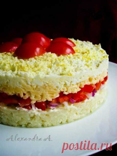 Салат картофельный с чесноком