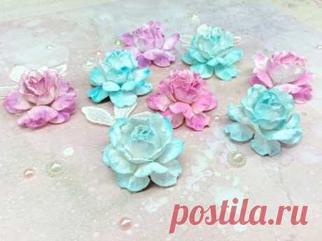 Розы из бумаги своими руками!!! Roses from paper handwork!!!
