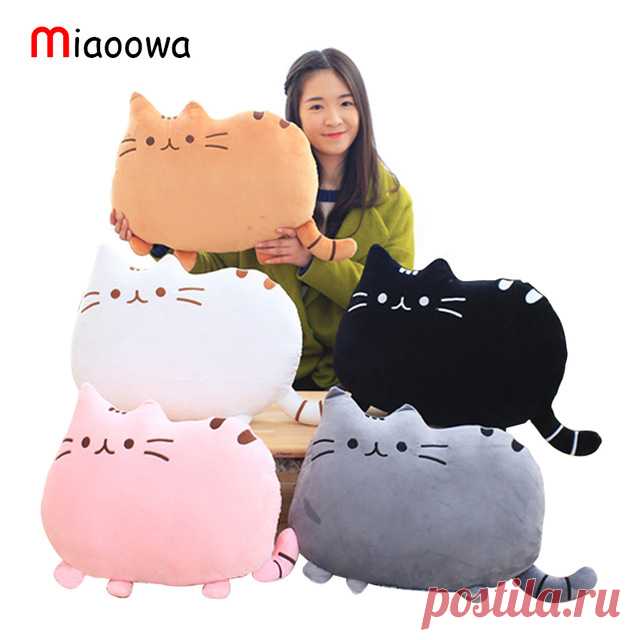 40*30 см милые плюшевые игрушки чучела животных кукла аниме игрушка pusheen cat для девочек детей мягкая каваи мультфильм подушка подарок на день рождения купить в магазине marvin le's store на AliExpress