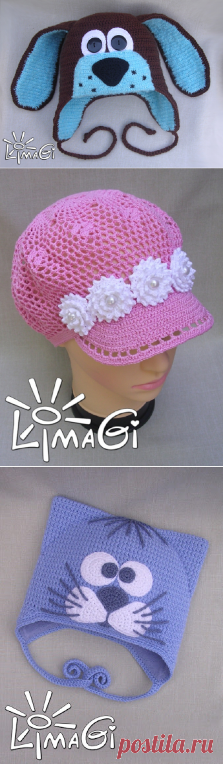 Все шапочки от от LimaGi. Ссылка.