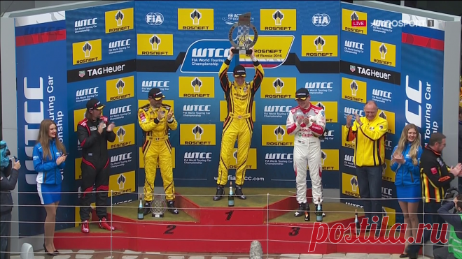 Первая победа Ники Катсбурга в WTCC - основная гонка на Moscow Raceway.
