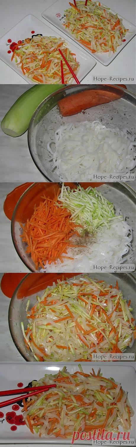 Салат с рисовой лапшой и овощами © Кулинарный блог #Рецепты Надежды