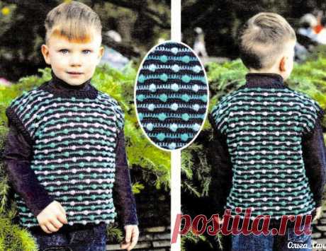 Жилетка «Радиоволны» 4-5 лет.