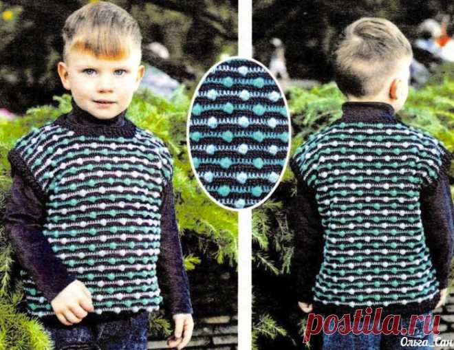 Жилетка «Радиоволны» 4-5 лет.