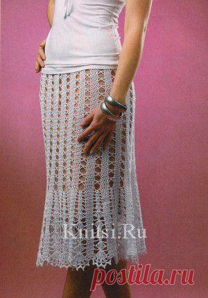 Белая ажурная юбка. Вязание для женщин / Юбки / Крючком