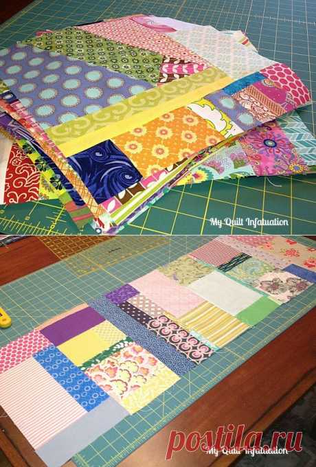 My Quilt Infatuation: Calling All Scrap Lovers! An Improv Piecing Tutorial